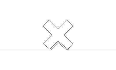 Obraz premium Continuous line drawing of Checklist on transparent background.