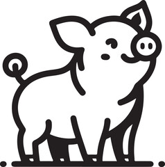 Pig logo vector