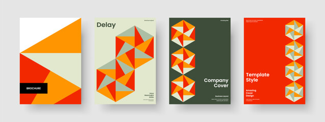 Obraz premium Geometric Book Cover Design. Modern Poster Template. Isolated Business Presentation Layout. Brochure. Background. Report. Banner. Flyer. Handbill. Advertising. Journal. Newsletter. Portfolio