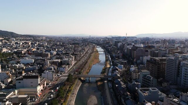 Stunning Aerial View of Kyoto, Japan