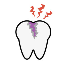 Flat design cavity icon. Vector.