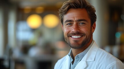 Fototapeta premium Portrait of a Smiling Male Doctor