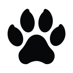 paw print icon vector silhouette