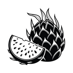 Dragon fruit vector illustration