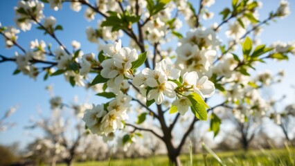 blossoming apple tree