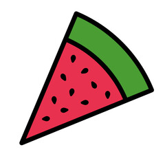 Simple watermelon slice icon. Vector.