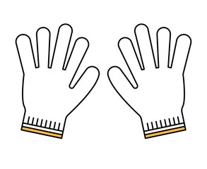 Obraz premium Simple work gloves icon. Vector.