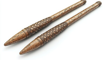 Obraz premium Elegant and Artistic Wooden Writing Instruments with Unique Handcrafted Designs