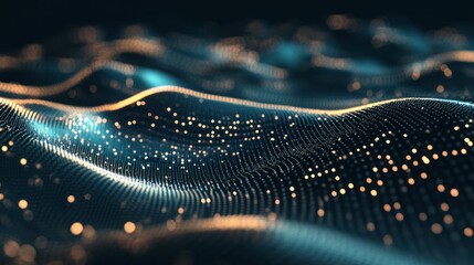 Abstract wave of data points