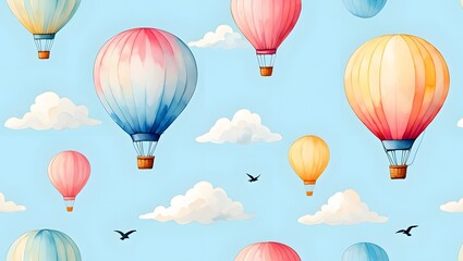 Obraz premium Colorful Balloons Kids Wallpaper AI