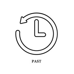 Icon a past, isolated against a clean background.