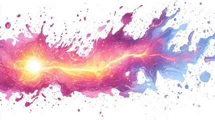 vector cartoon of a electric spark, isolated clear white background