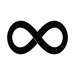 vector silhouette abstract infinity symbol