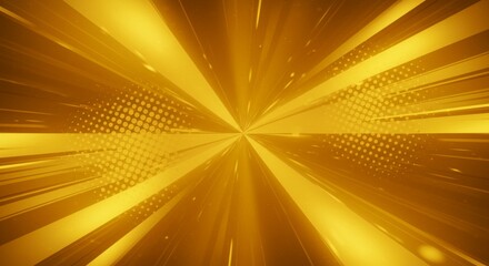 Fototapeta premium Golden star burst illustration design with bright yellow and orange sun rays
