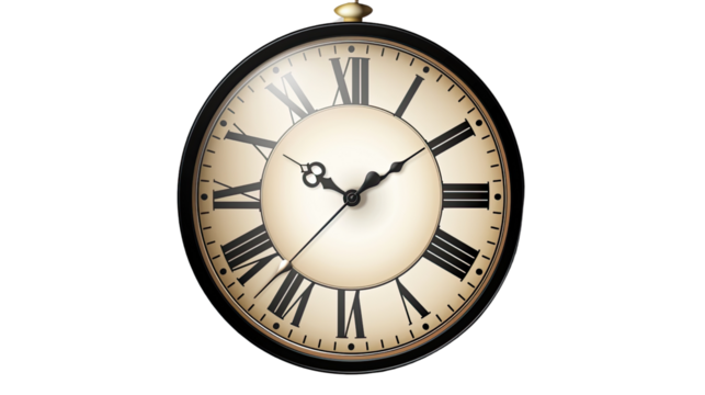 Timeless Elegance: A vintage pocket watch with Roman numerals exudes classic charm, signifying the passage of time.