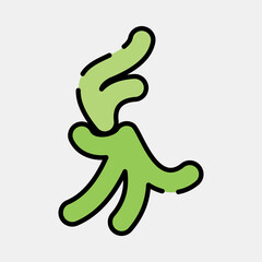 Icon platycerium. Plant leaves elements. Icon in filled line style.