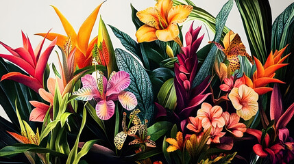 tropical plant illustrations