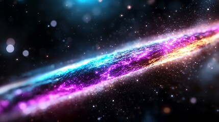 Obraz premium Vibrant cosmic galaxy swirl abstract space art