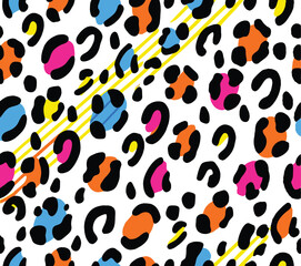 Cheetah skin texture seamless pattern , on white Background, Cheetah Print Background
