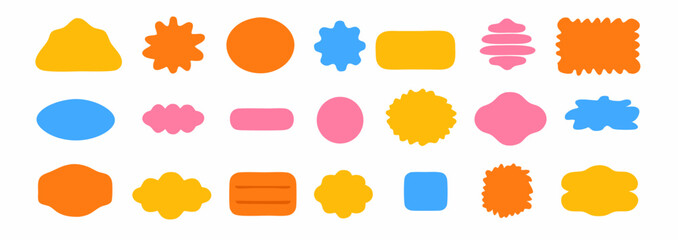 Colorful Geometric Shapes: A vibrant collection of colorful geometric shapes perfect for design elements, adding a pop of color and modern flair to any creative project.