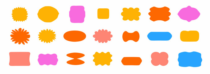 Abstract Geometric Shapes Collection: A colorful assortment of abstract geometric shapes in various sizes, designs, and vibrant hues, ideal for graphic design projects