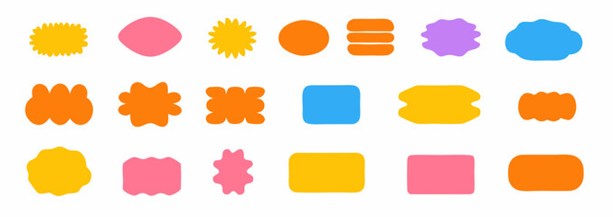 Colorful Shape Collection: A vibrant assortment of various shape elements, ready to enhance any design project, offering versatility and visual appeal.