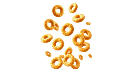 flying cereal, breakfast falling, oatmeal dynamic movement cut out on transparent background PNG file, of tasty oat meal flakes, oat dry granola for ad advertisement