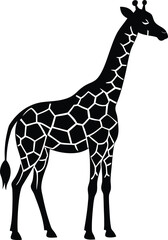 Naklejka premium giraffe silhouette vector art.