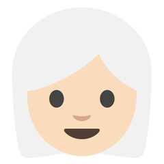 Woman with White Hair (Light Skin)
