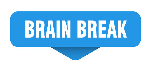 brain break sticker. brain break sign on transparent background