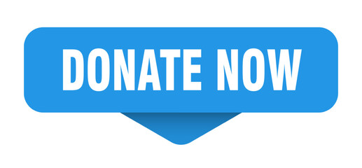 donate now sticker. donate now sign on transparent background