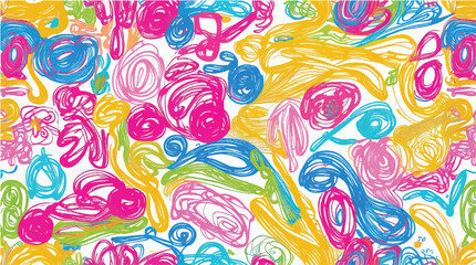 Colorful Abstract Butterfly Floral Pattern Design with Swirls and Leaves