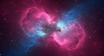 Fototapeta premium Cosmic Embrace: A Stellar Dance AI Generated