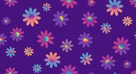 Rainbow Daisy Dreamscape AI Generated