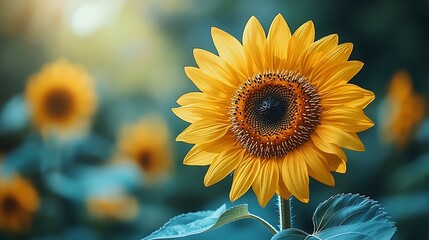 Naklejka premium sunflower in the sun