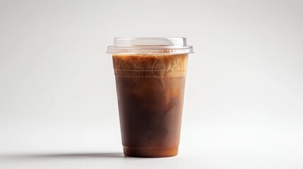 Iced Coffee in a Clear Plastic Cup
