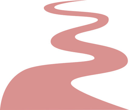 Winding path illustration 