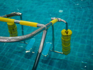 Naklejka premium Hydrotherapy for health with warm water in the whirlpool