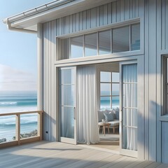 Fototapeta premium modern living room with a view