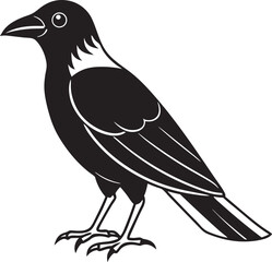Obraz premium vector illustration of a crow