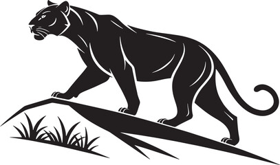 Obraz premium jaguar-icon-silhouette-on-white-background-.eps