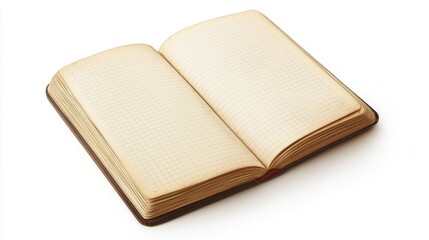 a notebook with isolated clear white background