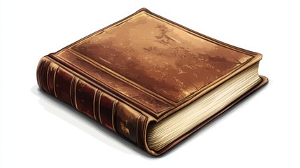 Obraz premium a old notebook with isolated clear white background