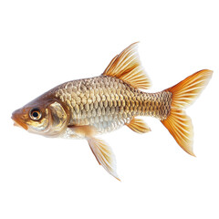 Rutilus fish showing vibrant colors and unique features isolated on a Transparent background, Rutilus live fishisolated on PNG background