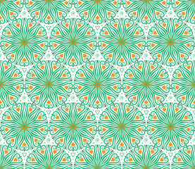 Abstract floral and geometric pattern featuring a seamless decorative lattice design ideal for vector backgrounds, architectural louvers, fabric, print, wallpaper, banners and modern design projects.