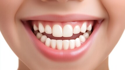 Obraz premium a close up of a child's smile with a missing tooth