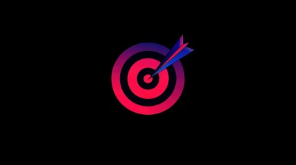 a red and blue target with an arrow in the center