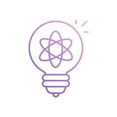 Lightbulb icon isolated on a white background. Vector illustration.