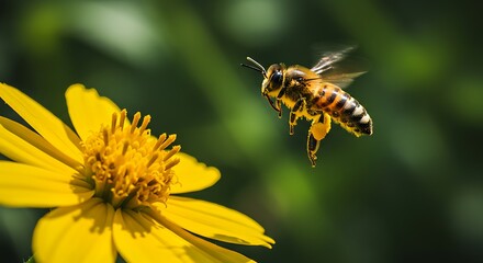 Golden Hour Pollen Flight AI Generated