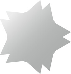 Shiny Gray Abstract Vector Icon with Soft Glossy Finish – Minimalist Decorative Element for UI Design, Branding, and Digital Products